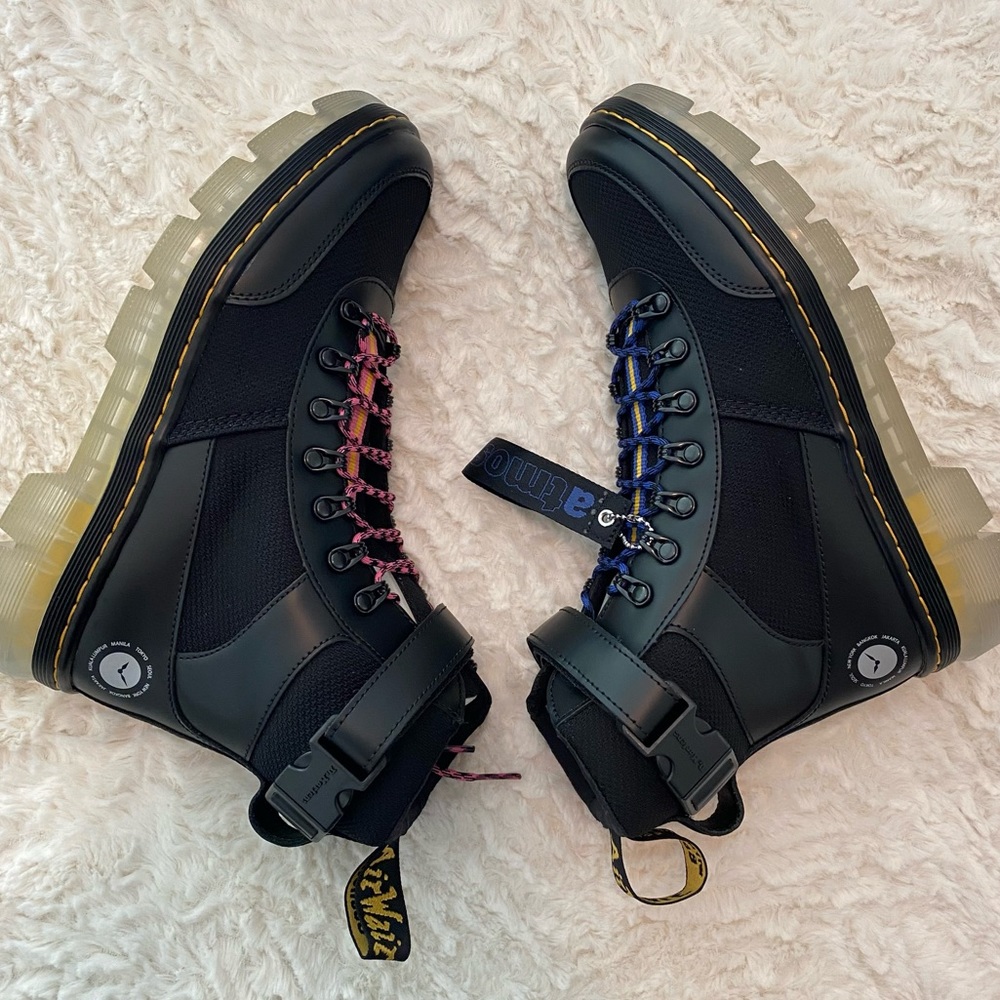 π€ππ©· ATMOS X DR MARTENS COMBS TECH ATMOS BLACK BOOTS MENS 8 WMNS 9 ππ©·π€ - Picture 11 of 16